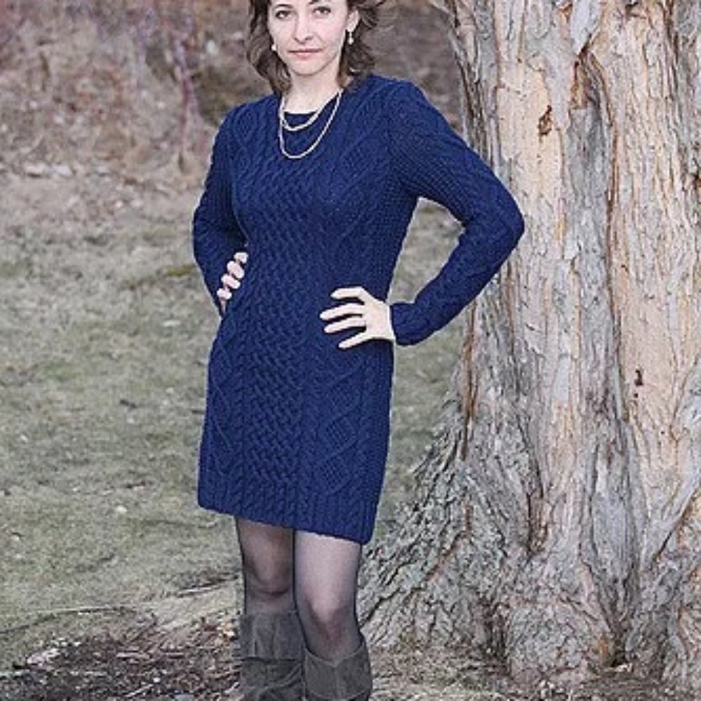 Hand Knitted Cabled Dress